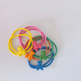 RAINBOW BEAR HEART BOW HAIR TIE_CWAHA1836