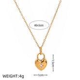CREATIVE STAINLESS STEEL LOVE LOCK NECKLACE_CWMM5708