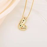 CREATIVE GLOSSY COLORFUL LETTER PENDANT NECKLACE_CWMM5877