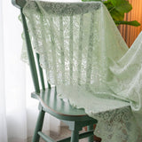 LIGHT GREEN BEADED EMBROIDERED TABLECLOTH_CWMM0963