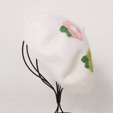 AUTUMN AND WINTER FLOWER CUTE SWEET FRESH BERET_CWAH1942