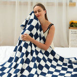 PLAID STRIPED KNITTED BLANKET SOFA BLANKET_CWMM0320
