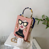 RETRO BEAUTY PATTERN CROSSBODY BAG_CWAB0986
