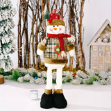 Cwmm2993_Santa Claus Snowman Deer Telescopic Figure