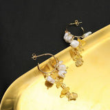 Womens High-End Natural Pearl Earrings