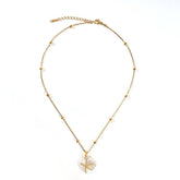 SUMMER BEACH STEEL SHELL STARFISH NECKLACE_CWMM8862