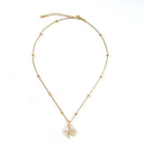 SUMMER BEACH STEEL SHELL STARFISH NECKLACE_CWMM8862