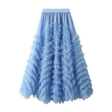 DELUXE TULLE TIERED MAXI SKIRT WITH FLARE_CWBMS0393