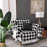 MODERN SIMPLE CHESSBOARD SOFA THROW_CWMM1658
