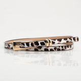 Leopard-Print Alloy Pin Buckle Fashionable Belt
