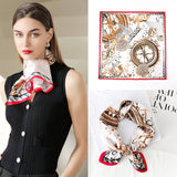 SILK FEELING SCARF MEDIUM SQUARE SATIN HEAD SCARF_CWASC0209