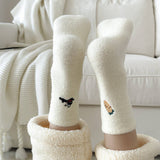 AUTUMN AND WINTER CUTE VELVET SLEEPING SOCKS_CWMS1054
