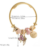 Unique Beaded Bracelet With Clover Charms_Cwmm8604