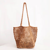 Ven Cotton Shoulder Beach Bag, Hollow Design_Cwab0809