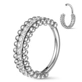 SEAMLESS ZIRCON NOSE RING IN STAINLESS STEEL_CWMM9526