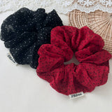 Vintage Polka Dot Large Hair Scrunchie_Cwaha07554