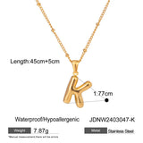 NICHE ALL MATCH TEMPERAMENT GLOSSY LETTER NECKLACE_CWAJE1893