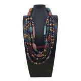 BOHEMIAN WOODEN BEAD HANDMADE NECKLACE_CWMM4567
