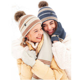 Winter Warm Outdoor Knitted Scarf Three-Piece Set_Cwmm2800