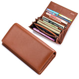 Womens Leather Long Wallet Large Capacity_Cuab00401