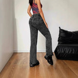 Washed Aged Loose Casual Straight-Leg Pants