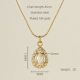 STAINLESS STEEL ZIRCON HEART PENDANT NECKLACE_CWAJE0682