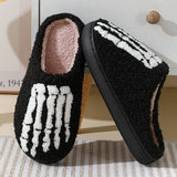 HALLOWEEN SKELETON HAND COTTON SLIPPERS_CWSHS0287