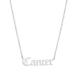 STAINLESS STEEL ZODIAC PENDANT CLAVICLE NECKLACE_CWMM2719