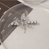 COLD STYLE LIQUID METAL BUTTERFLY ZIRCON HAIRPIN_CWAHA4754
