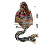 COLORBLOCK KNITTED HAT MIXED COLOR EARMUFFS HAT_CWAH2047