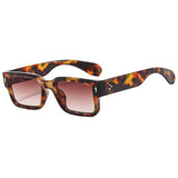 STUDDED SQUARE PC FRAME SUNGLASSES UNISEX_CWASG1156