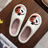 HALLOWEEN PUMPKIN EMBROIDERED COTTON SLIPPERS_CWSHS0857