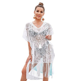 EMBROIDERED FRINGE BEACH SWIMSUIT COVER UP_CWMW0663
