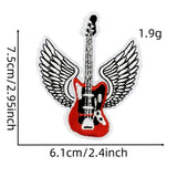 CARTOON BLACK MUSIC SKULL SERIES CLOTH STICKER_CWMM4050