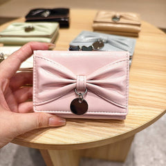 Cute Bow Heart Trifold Wallet With Coin Pouch_Cwab06215