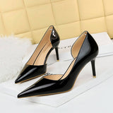 GLOSSY SHALLOW POINTED TOE SEXY HIGH HEELS_CWSHH0061