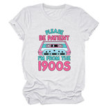 Women Teeplease Be Patient Letter Print_Cwtts1501