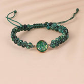 Yoga Friendship Green Braided Bracelet_Cwaje3950