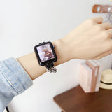 IWATCH8 1 SE TIBETAN SILVER GENUINE LEATHER STRAP_CWWW0071