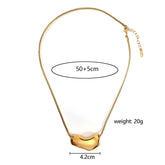 FASHION IRREGULAR 18K STAINLESS STEEL NECKLACE_CWMM8883