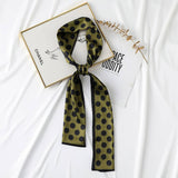 DOT PRINT SQUARE NECK SATIN SCARFS HEAD SCARF_CWASC0244