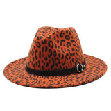 FASHION WOOL FELT HAT LEOPARD PRINT RETRO JAZZ HAT_CWAH2549