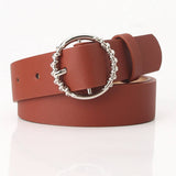CLASSIC SIMPLE BELT WITH ALLOY ROUND BUCKLE_CWABE0402