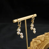 NEW RETRO SIMPLE NATURAL PEARL EARRINGS FOR WOMEN_CWAJE3820