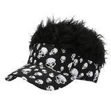 HALLOWEEN SKULL PERSONALIZED WIG BASEBALL CAP_CWAB2928
