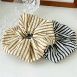 Summer Striped Fabric Hair Tie Retro Forest Style_Cwaha0751