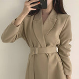 Vintage Belted Casual Blazer_Cwoja1074