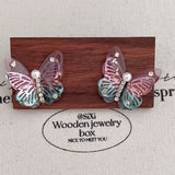 COLORFUL OIL PAINTING PEARL BUTTERFLY EARRINGS_CWAJE2043
