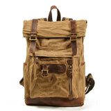 MOTORCYCLE STYLE CANVAS TACTICAL BACKPACK_CWAB5537