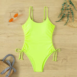 Womens Sexy Leopard Print One-Piece Swimsuit